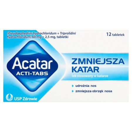 Acatar Acti-Tabs Lek stosowany w katarze 12 sztuk
