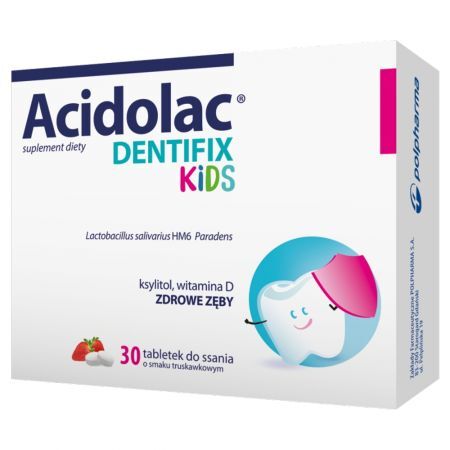 Acidolac Dentifix Kids x 30 tabl. do ssania