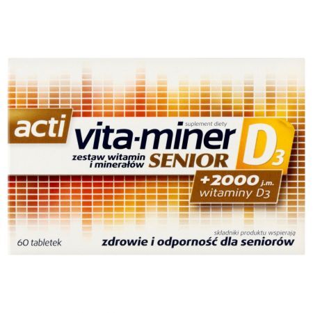 Acti vita-miner Senior D3 Suplement diety 60 sztuk