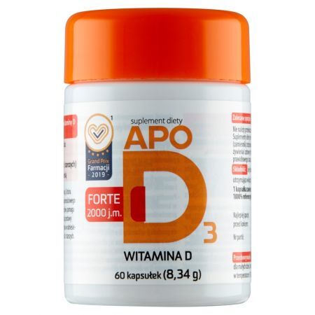 ApoD3 Suplement diety witamina D forte 2000 j.m. 8,34 g (60 sztuk)