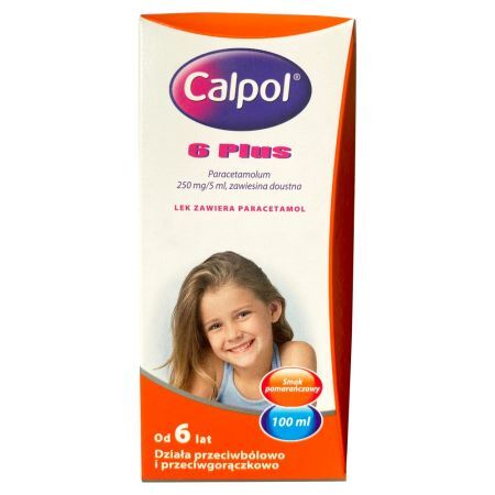 Calpol 6 Plus Zawiesina doustna smak pomarańczowy 100 ml