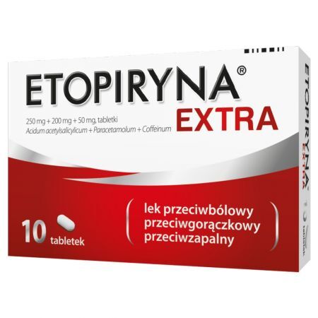 Etopiryna Extra (250 mg+200 mg+50 mg) x 10 tabl.