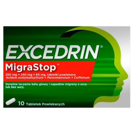 Excedrin MigraStop 250 mg + 250 mg + 65 mg Tabletki powlekane 10 tabletek
